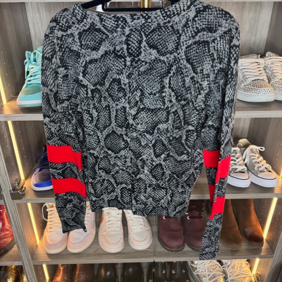 Label Thread grateful snake crew- Grey Snake print cashmere sweater M - Picture 4 of 5